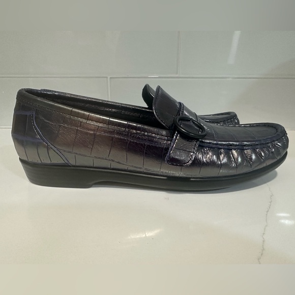 SAS Lara Slip On Loafer Moccasin Size 8M Orion Blue Genuine Leather Upper Shoes main image 4